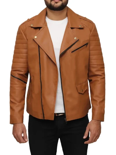 James Brown Sheepskin Motorcycle Leather Jacket